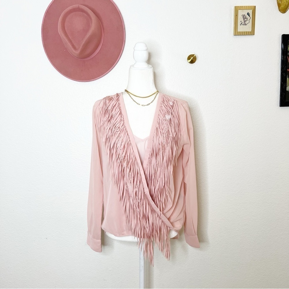Yoana Baraschi NWT Pink Fringe Top S